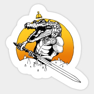 Crocodile warrior Sticker